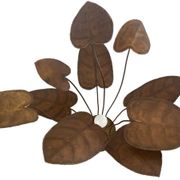 Sculptural metal lamp, 1960s/70s