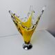 Sommerso vase by seguso in yellow murano glass, Italy, 1970
