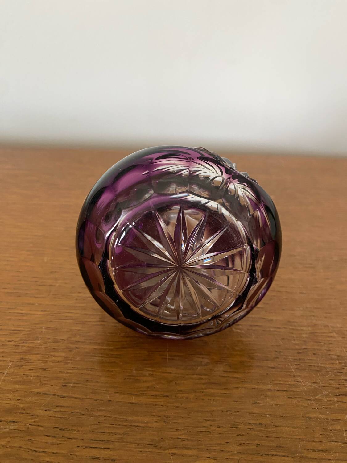 Vintage Czech Purple Crystal CAESAR Crystal Bohemiae Bottle Jug