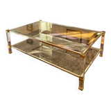 Table basse verre et acier