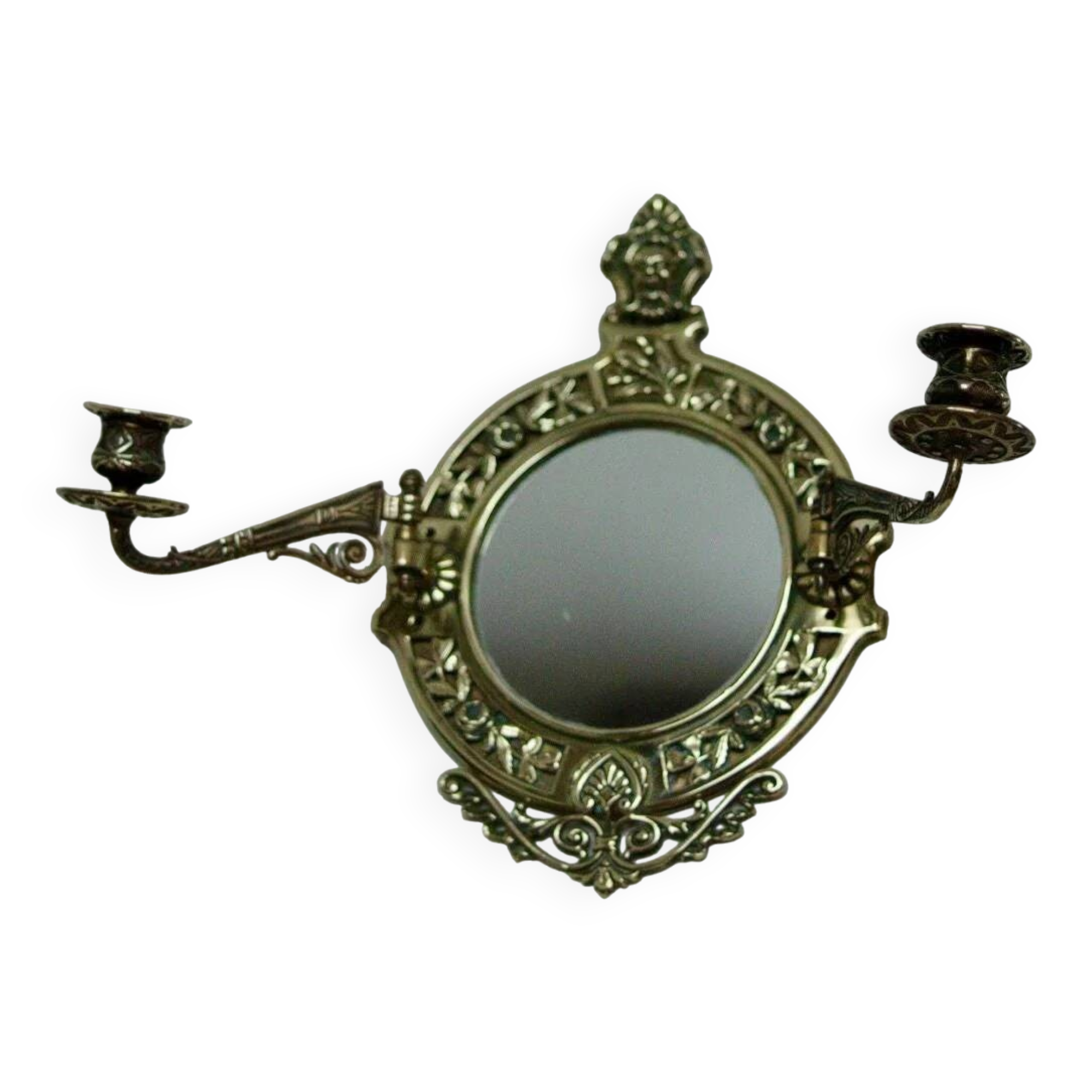 Single vintage Swedish brass sconce