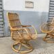 Large pair of rattan chairs