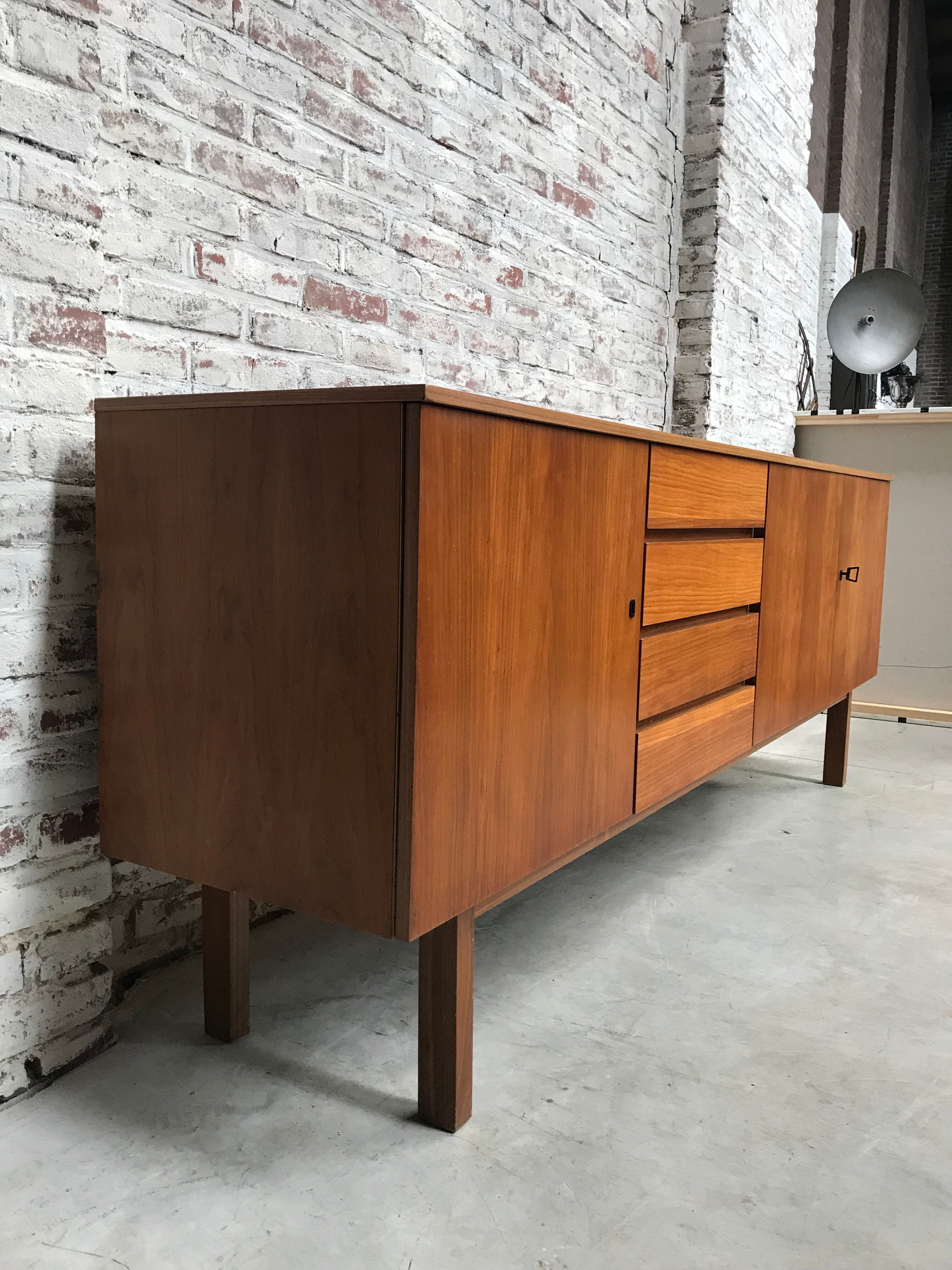 Mid-century Danish walnut sideboard, 1970s.