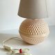 Pale pink ceramic lamp from the 90s