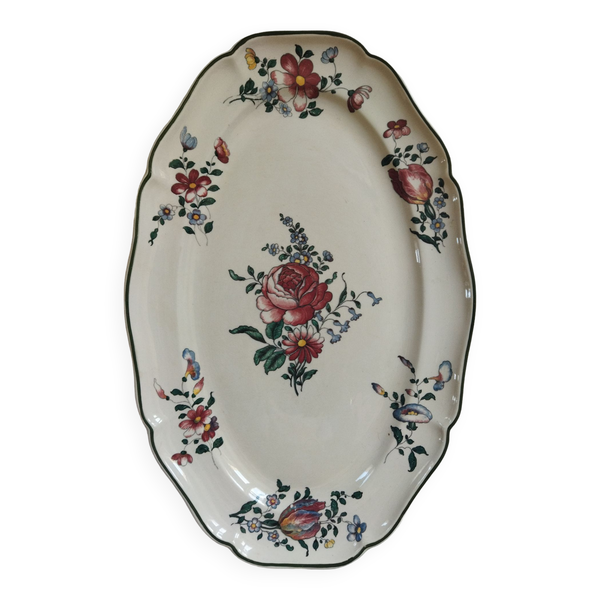 Antique Villeroy & Boch Mettlach earthenware dish 1562 Old Strasbourg / Alt Strassburg