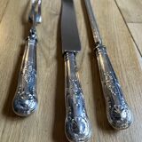 3-piece cutting service – Silver-plated – Louis XV style handles