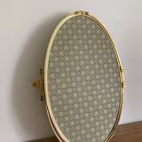 Oval triptych mirror