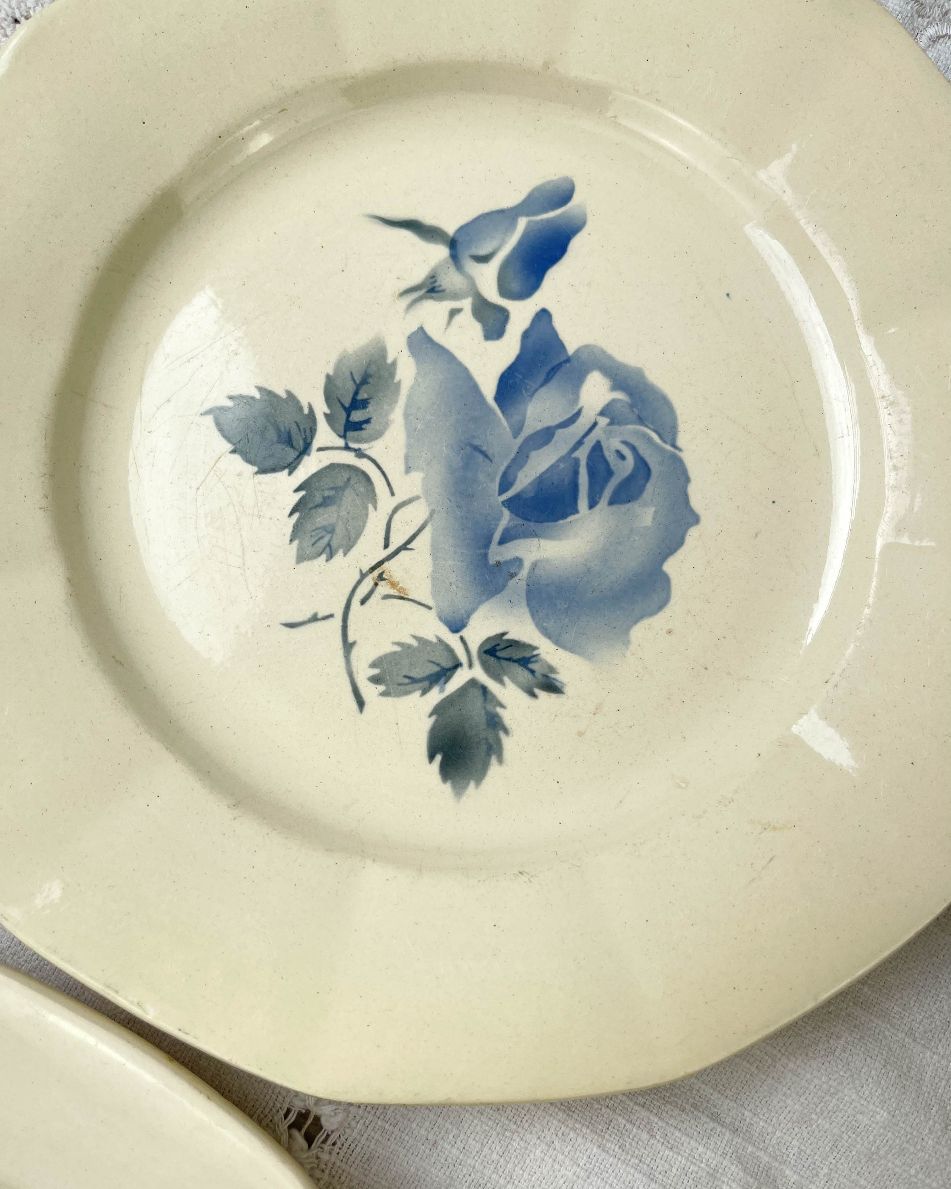 6 flat plates digoin sarreguemines model "cannes"