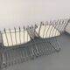 Set of 4 vintage Italian chairs by Gastone Rinaldi in chrome metal.