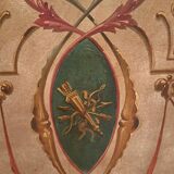 Louis XVI period screen, oil on canvas