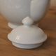 White ceramic teapot with glaze – Round shape and matching lid