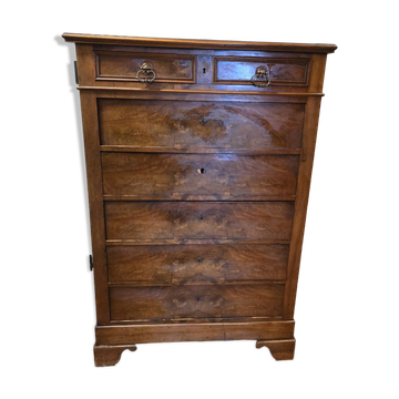 Chiffonnier style Louis Philippe en noyer
