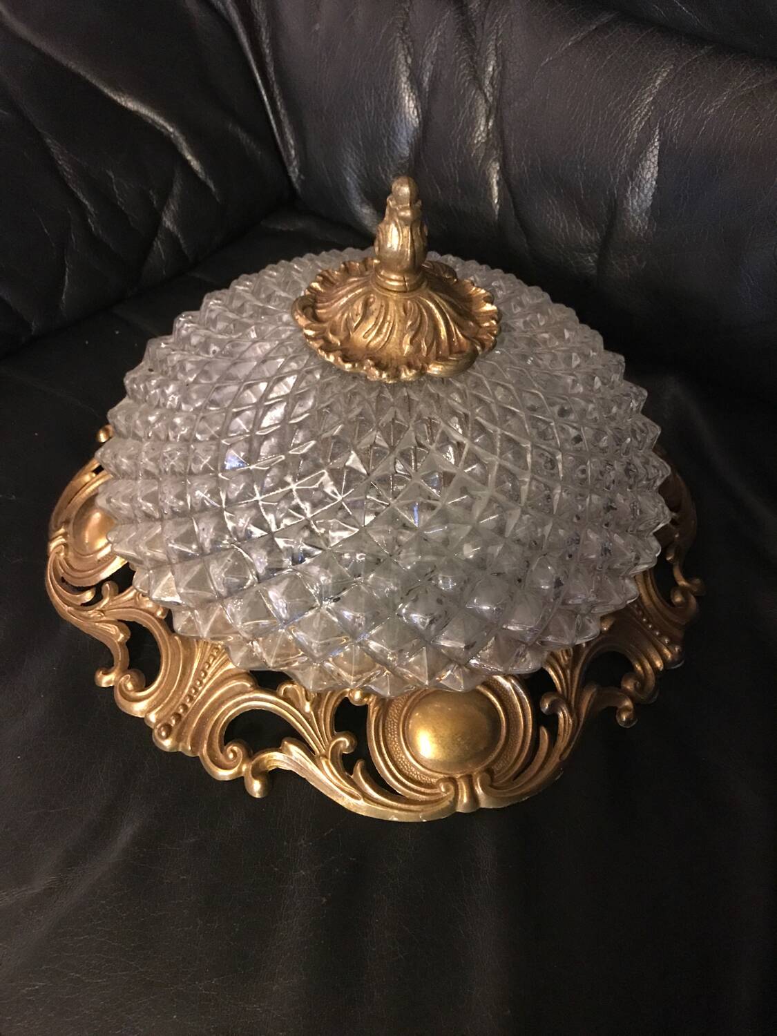 Molded glass ceiling light