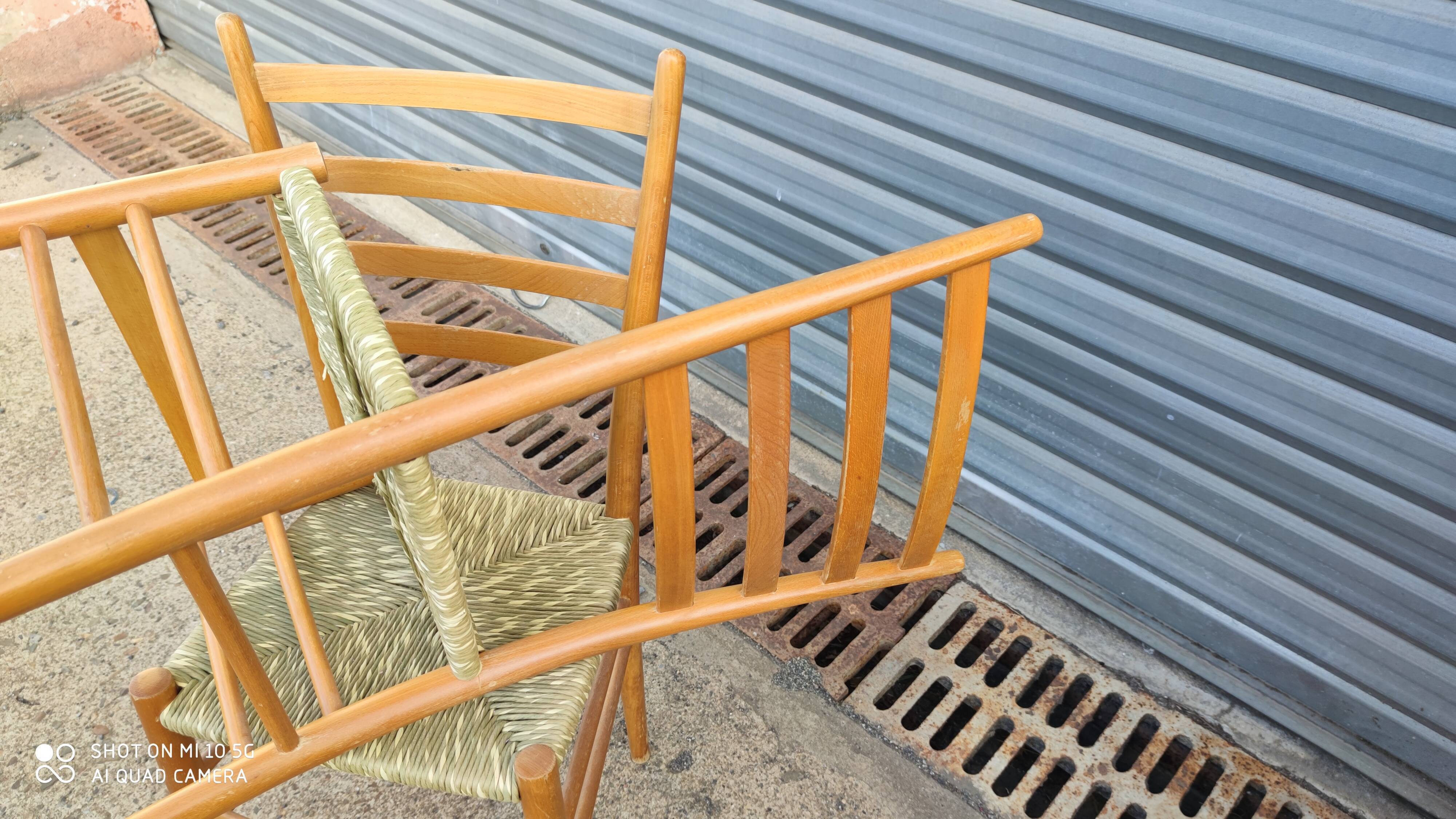 Paire de chaises d'appoint vers 1960
