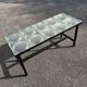 Table basse moderniste carreaux de verre Saint Gobain