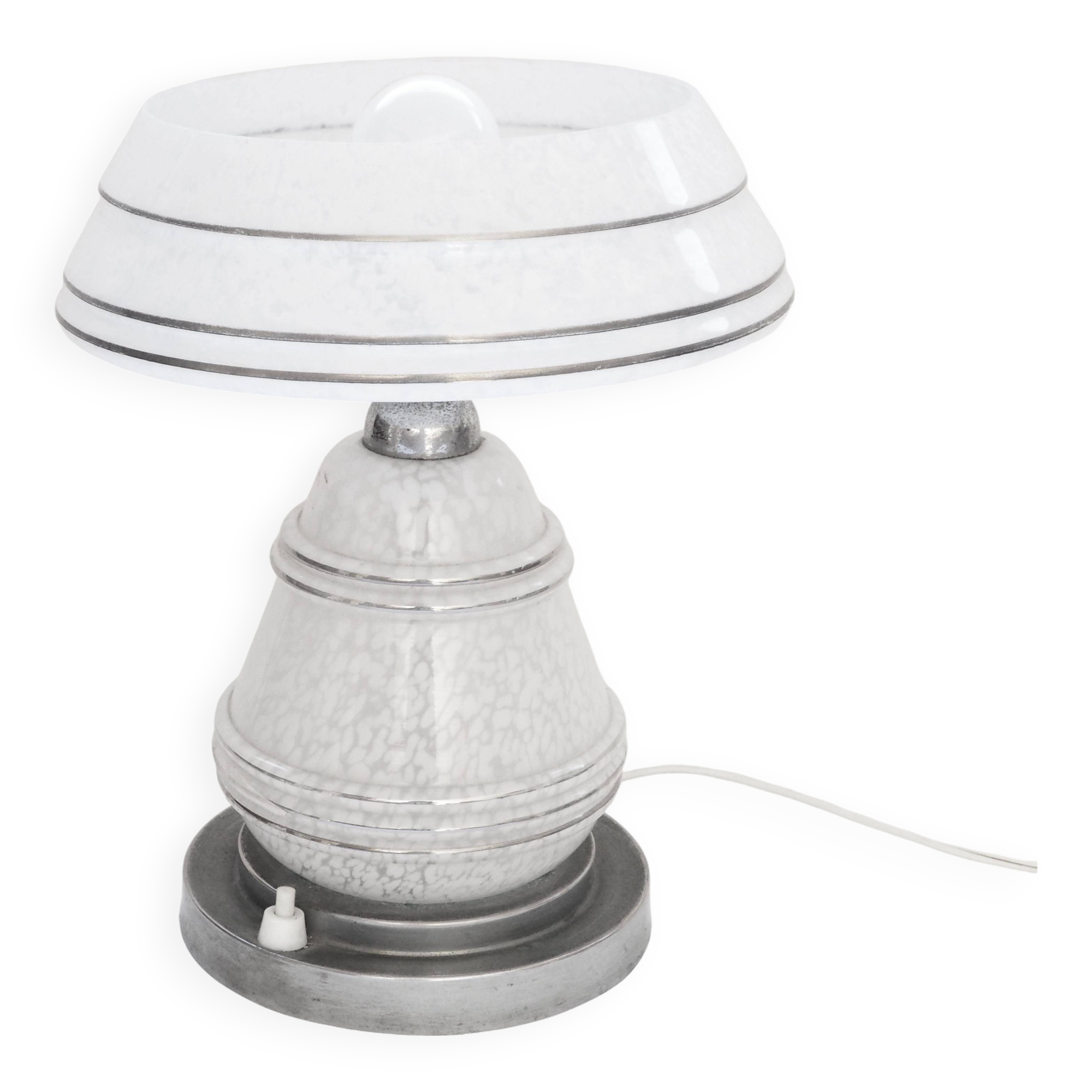 Clichy art deco glass lamp