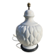 Vintage 1970s cracked white ceramic lamp