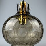 60s 70s ceiling lamp Glashütte Limburg Germany glass & brass Space Age