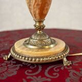 Marble and Copper Night Table Lamp, Late 20th Century