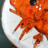 Plate signed Monique Brunner, Pansier, Pottery of the Aquarius, Vallauris