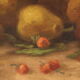 Peinture signée italienne Nature morte aux fruits du XXème siècle