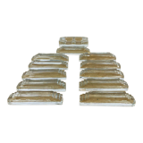 11 art deco glass knife holders and salt shaker