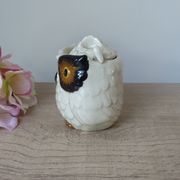 Vintage Ceramic Owl Sugar Bowl Made in Japan