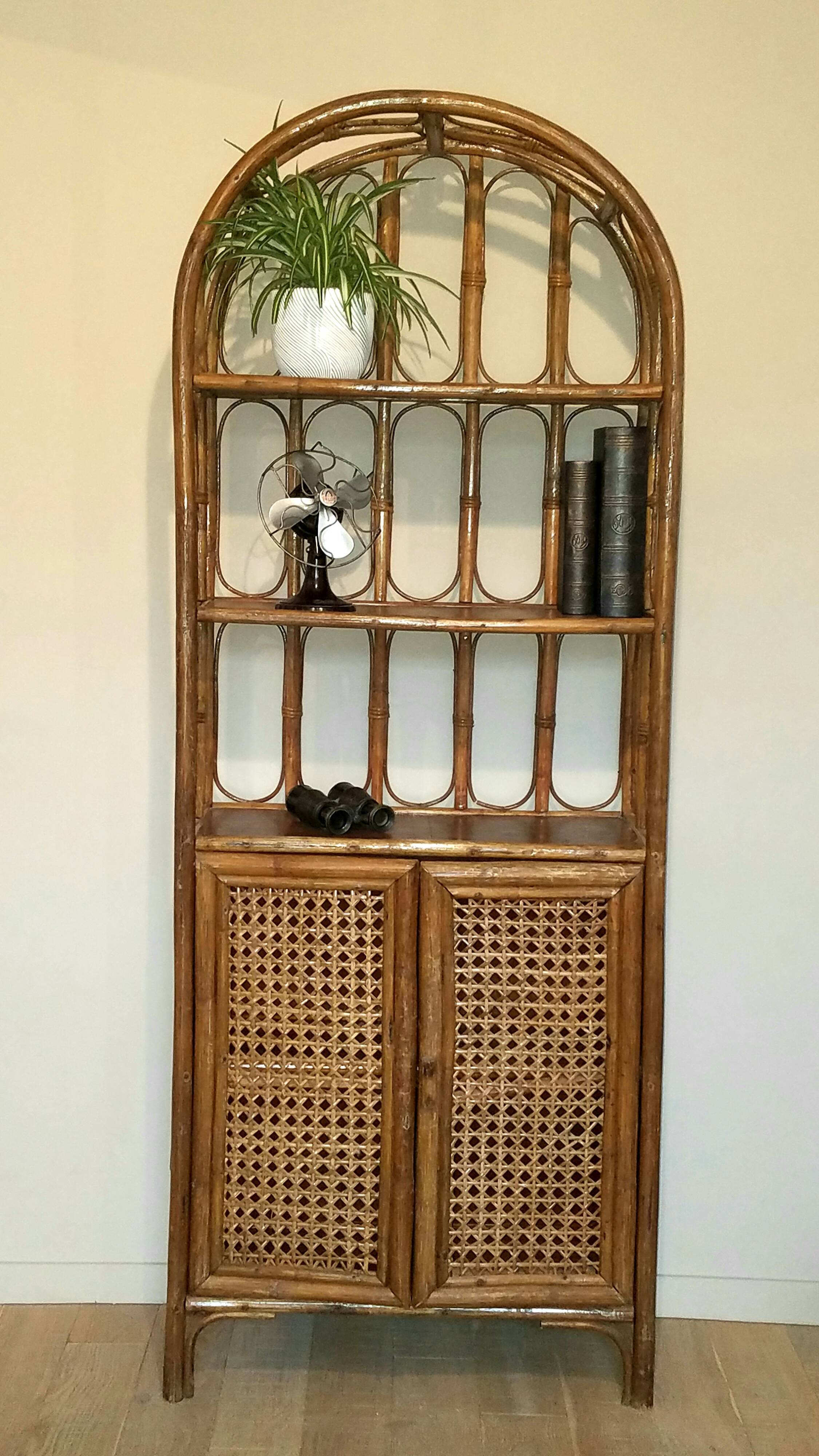 Rattan and canning shelf