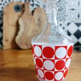 Small liqueur carafe, checkerboard pattern