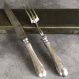 Carving cutlery set for leg of lamb, félix frères silverware