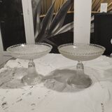 Pair of glass fruit bowls