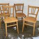 Série de 4 chaises bistro vintage 1949-50