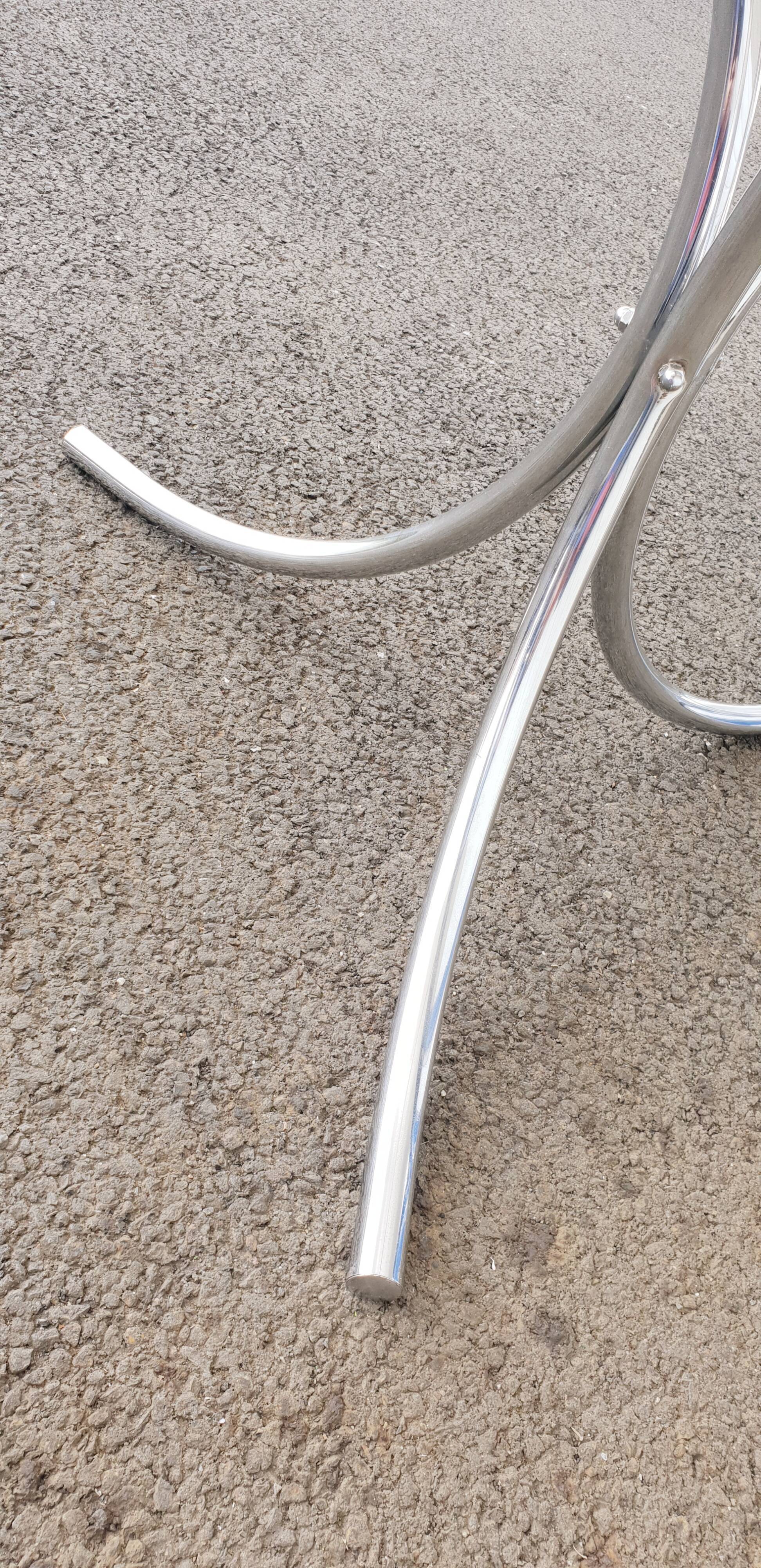 Vintage glass oval table