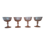 Set of four rosaline champagne glasses