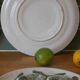 Set of 4 Belon earthenware oyster plates – 25 cm – yellow & green