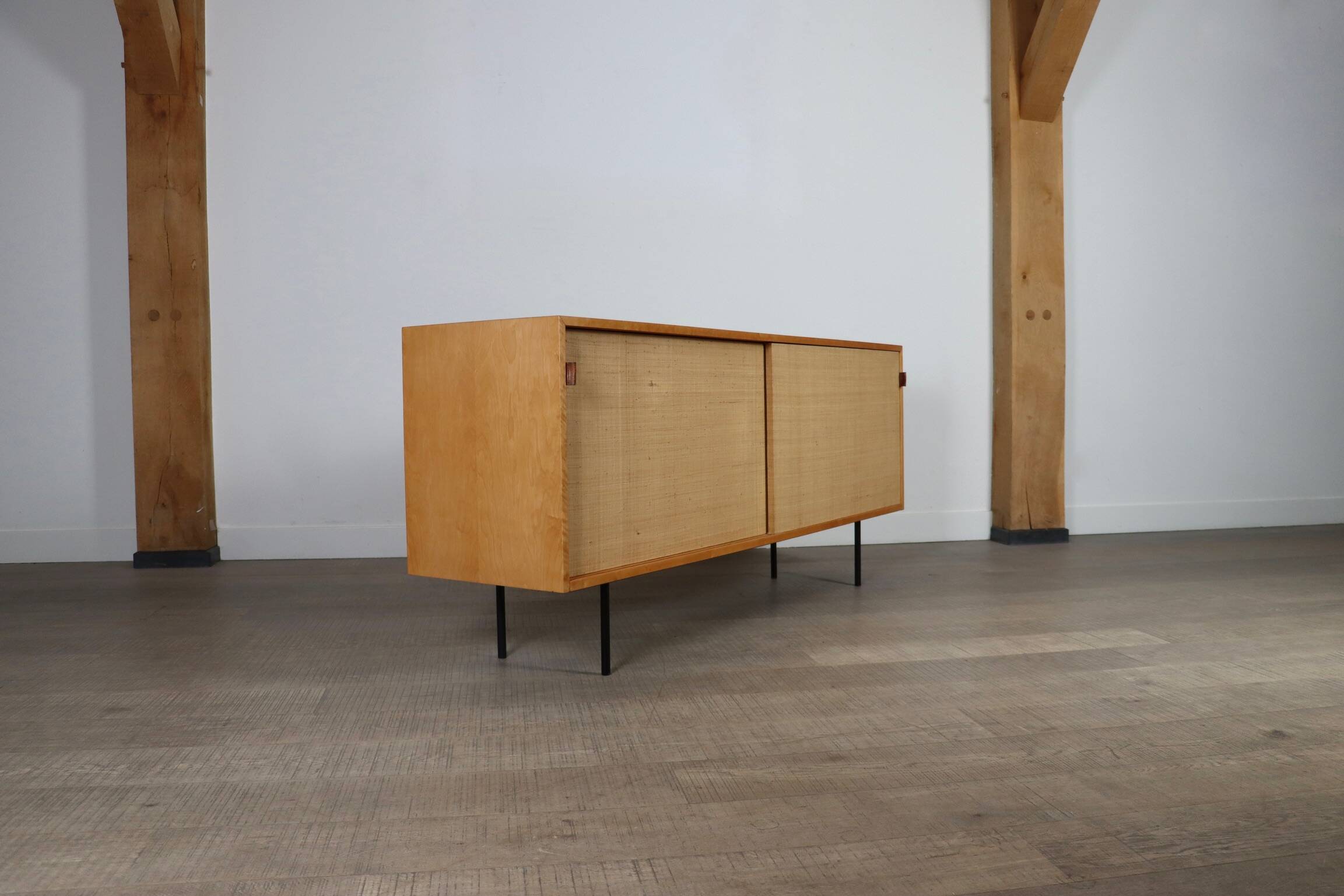 Florence Knoll Model 116 Seagrass Sideboard, 1950s