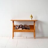 Vintage Scandinavian table with birch display shelf