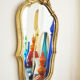 Rococo vintage gold mirror, 32x57cm