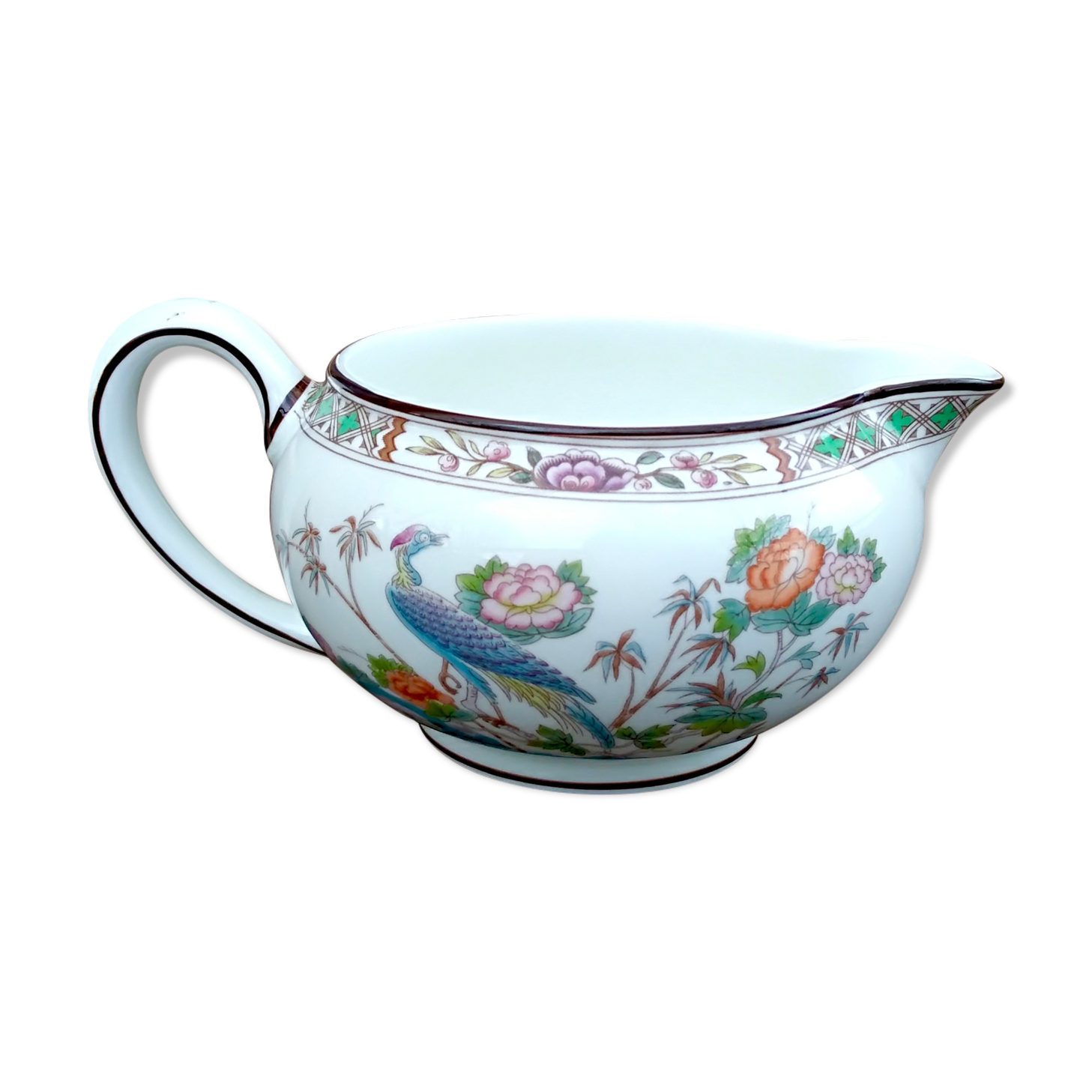 Sausage Wedgwood bone china made in England décor Kutani Crane