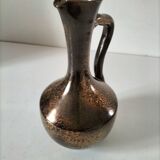 Glazed stoneware pitcher in coppery brown – Potter's work, France, 1970s