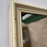 Miroir ancien patine beige
