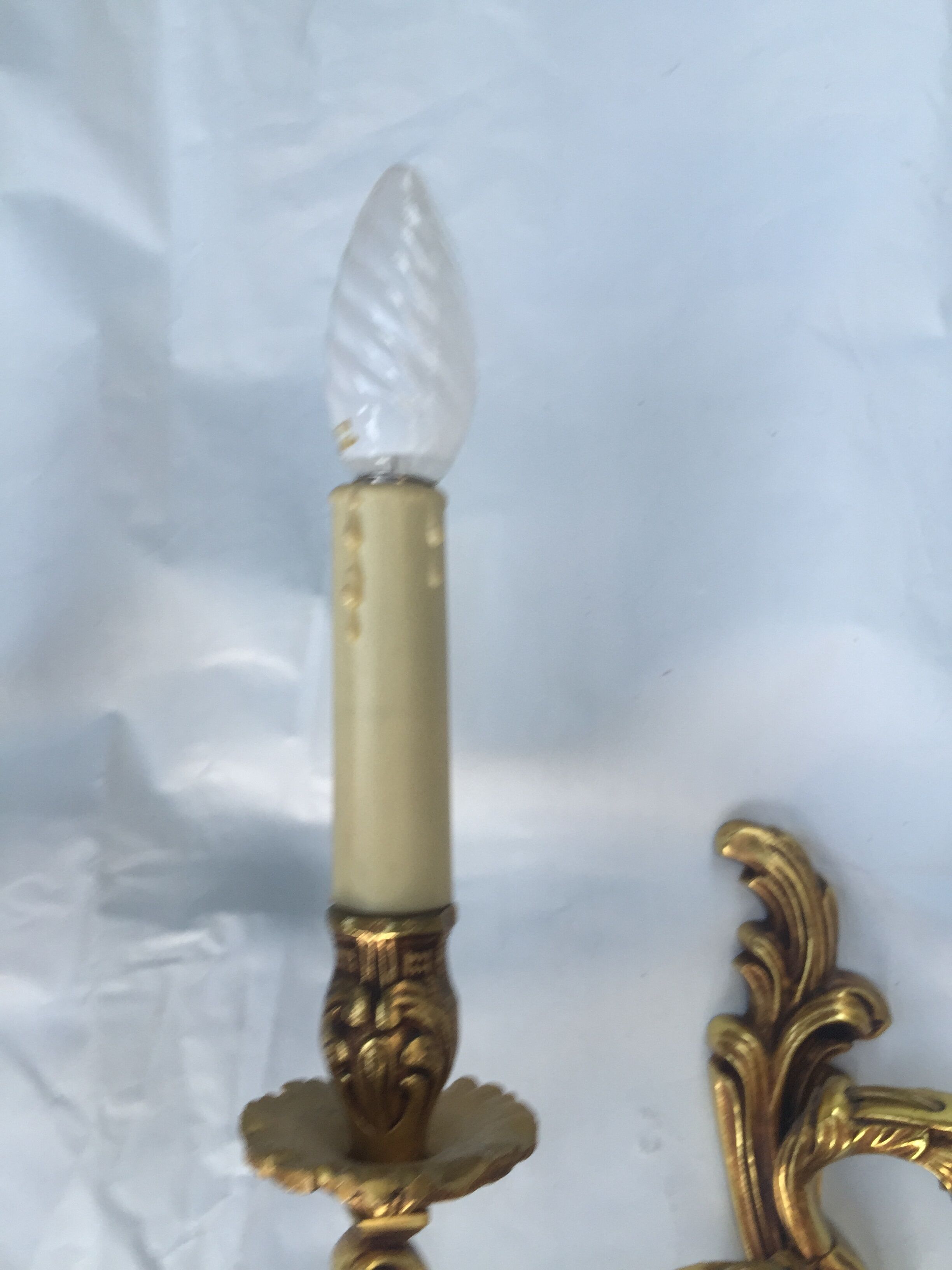 Pair of gilded bronze