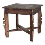 Coffee table, small vintage Indonesian modernist table in teak.