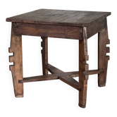 Coffee table, small vintage Indonesian modernist table in teak.