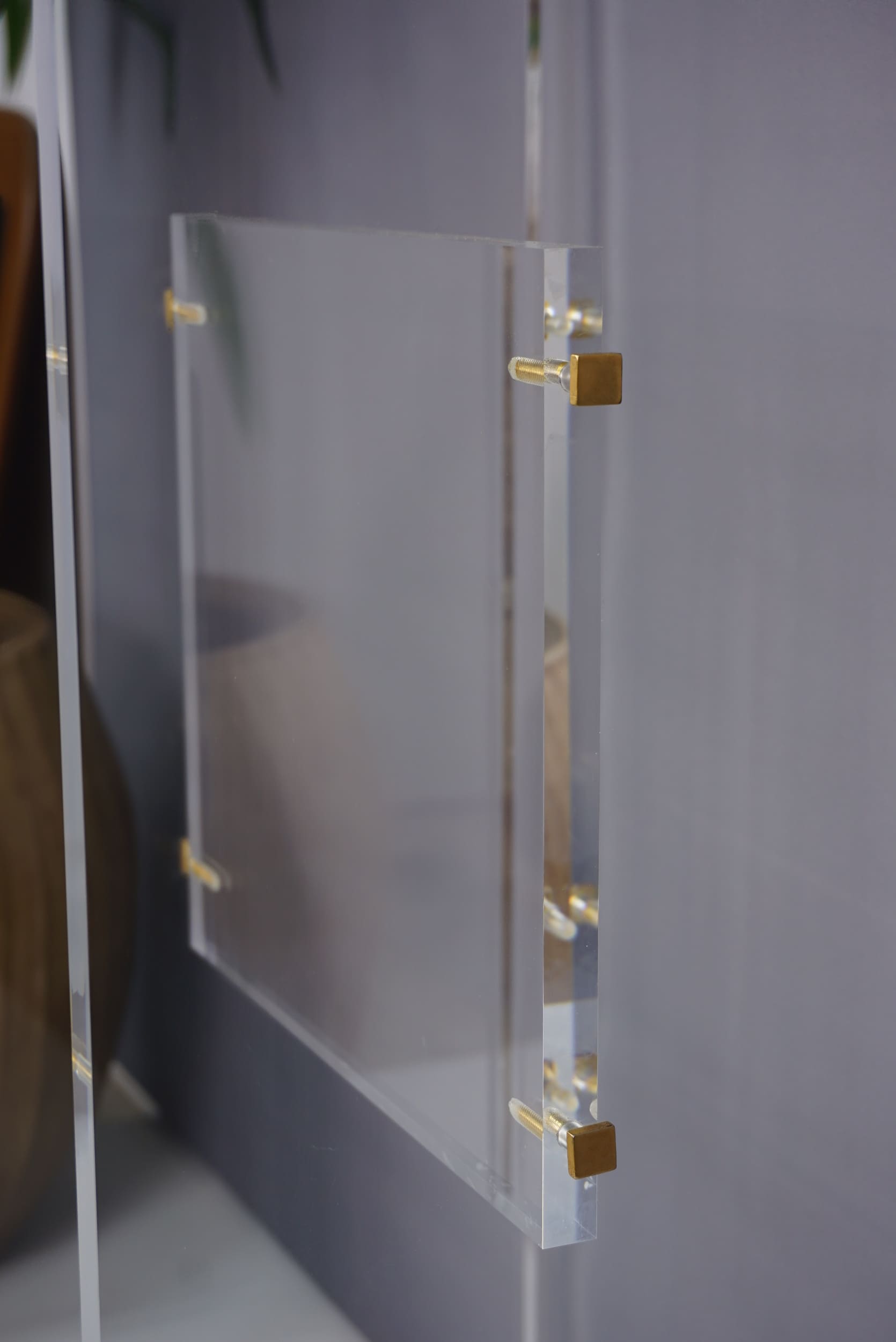 70s design console in marble and plexi