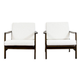 Pair of Restored Beige B-7522 armchairs by Zenon Bączyk, 1960’s
