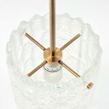 Mid-Century Crystal Glass & Brass Ceiling Light by Carl Fagerlund, 1960s