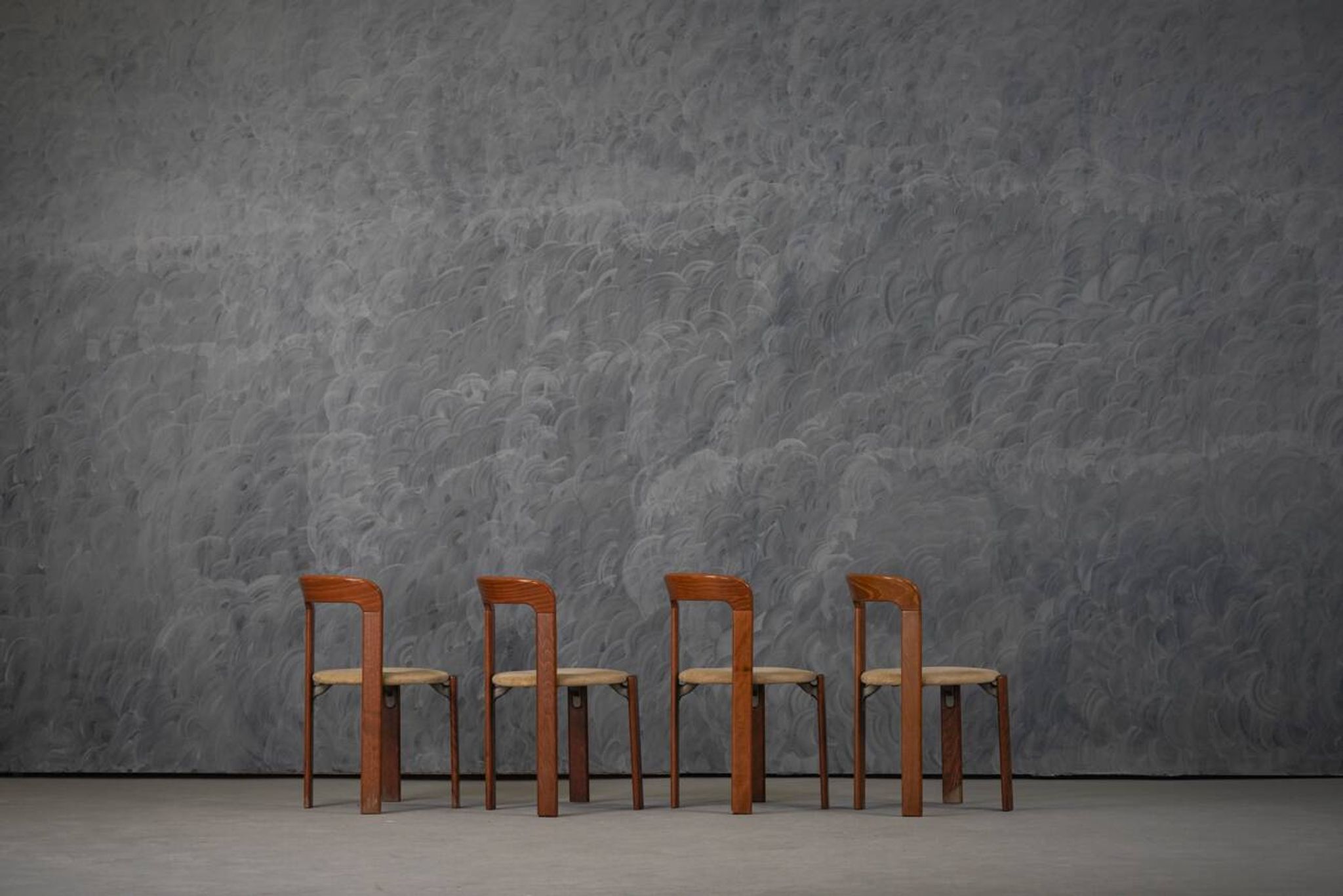 Vintage Hay Rey dining chairs by Bruno Rey for Kush Co, Switzerland 1970s set of 4
