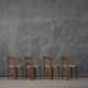 Vintage Hay Rey dining chairs by Bruno Rey for Kush Co, Switzerland 1970s set of 4