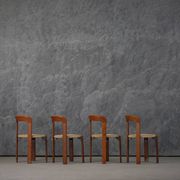 Vintage Hay Rey dining chairs by Bruno Rey for Kush Co, Switzerland 1970s set of 4